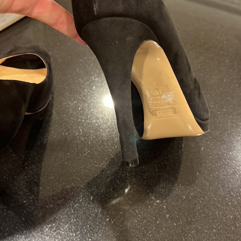 ARMANI- peep toe shoes size 38.5 - Picture 7 of 9